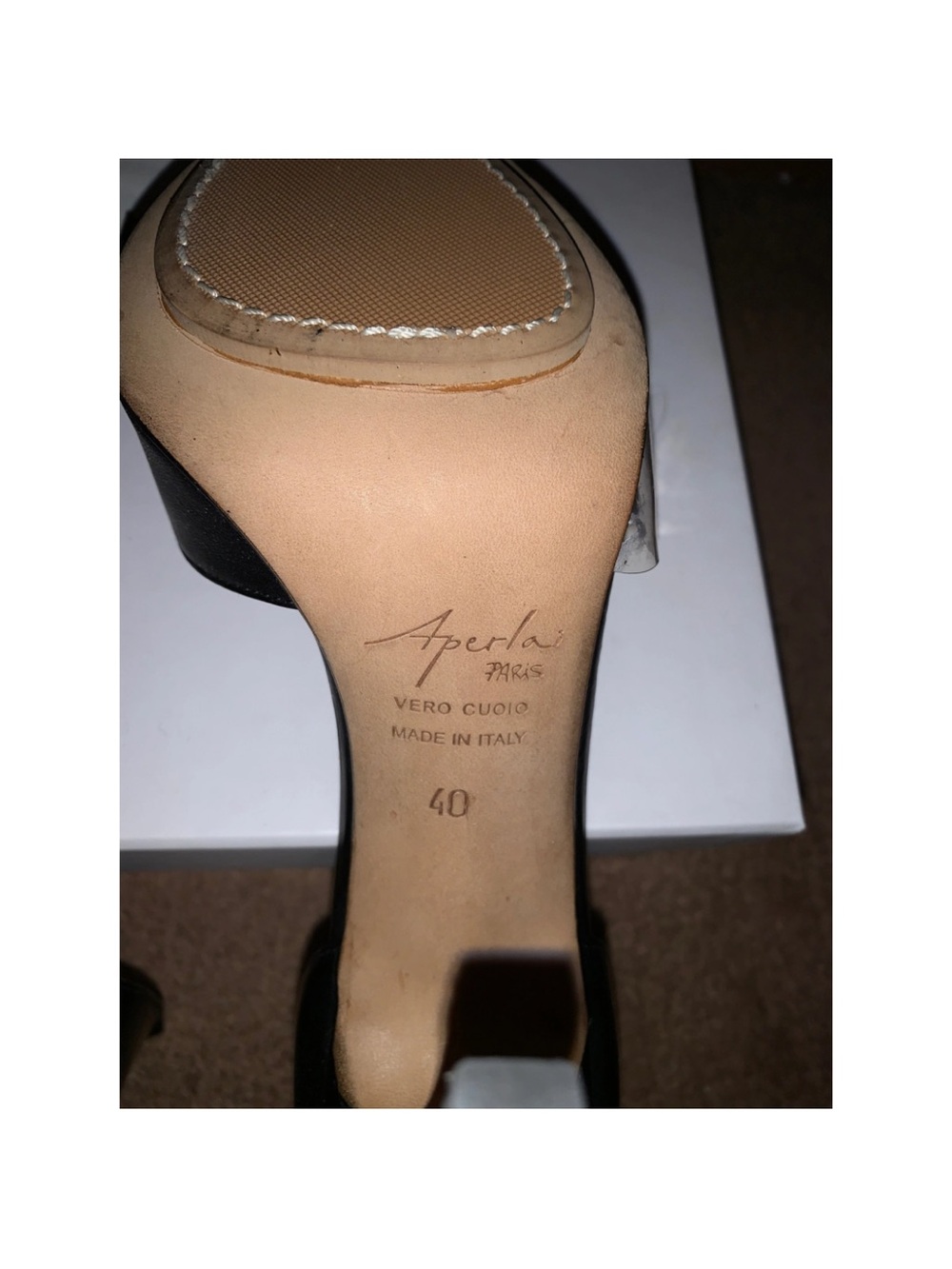 Peter Som Black Pointed-Toe Heels with PVC Accent - Picture 8 of 8